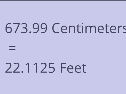 673.99 CM TO FEET