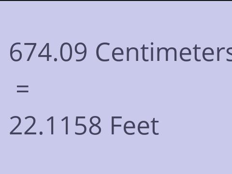 674.09 CM TO FEET