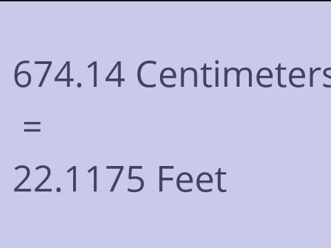 674.14 CM TO FEET