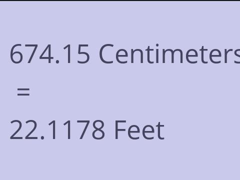 674.15 CM TO FEET