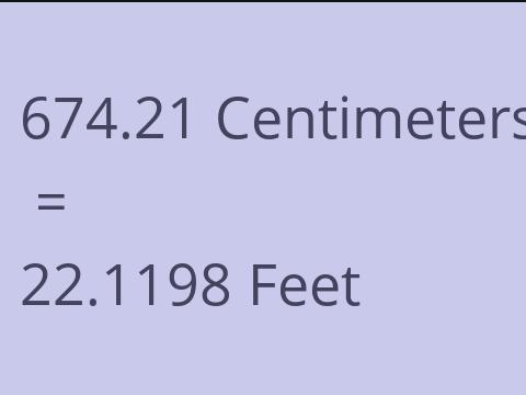 674.21 CM TO FEET