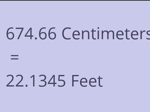 674.66 CM TO FEET