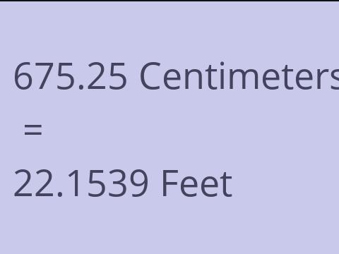 675.25 CM TO FEET