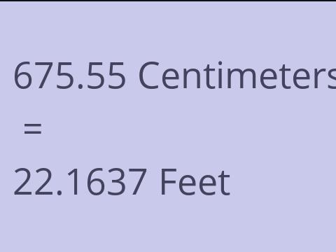 675.55 CM TO FEET