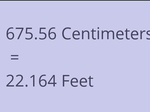 675.56 CM TO FEET