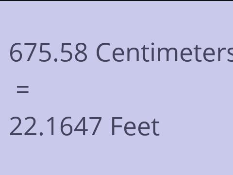 675.58 CM TO FEET