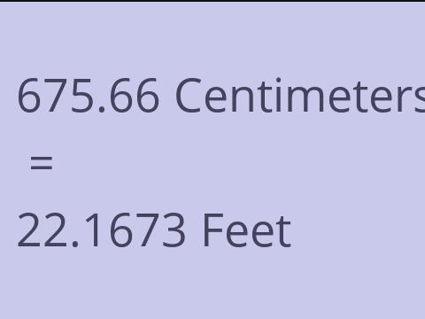 675.66 CM TO FEET