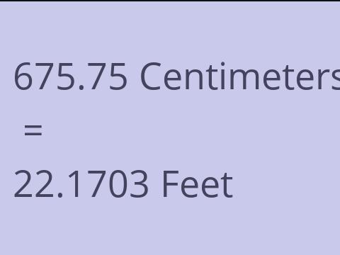 675.75 CM TO FEET