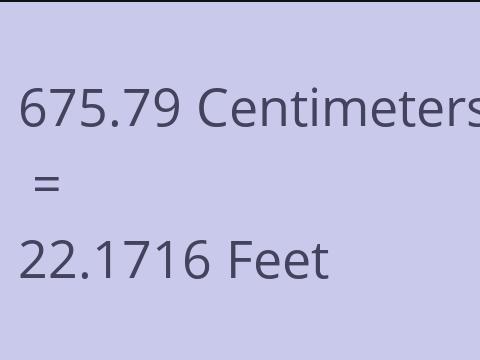 675.79 CM TO FEET