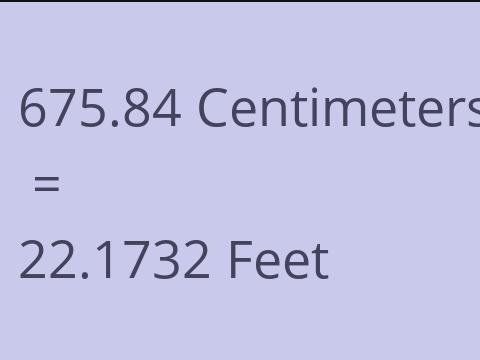 675.84 CM TO FEET