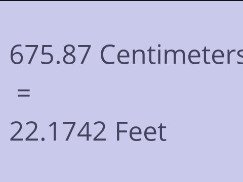 675.87 CM TO FEET