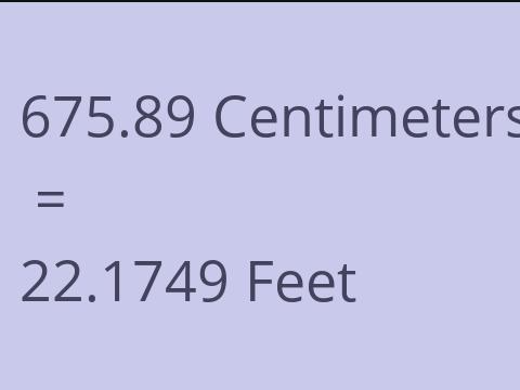 675.89 CM TO FEET