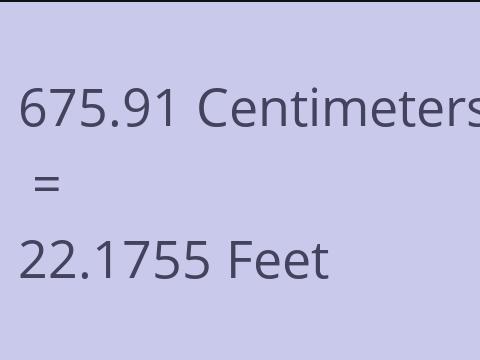 675.91 CM TO FEET