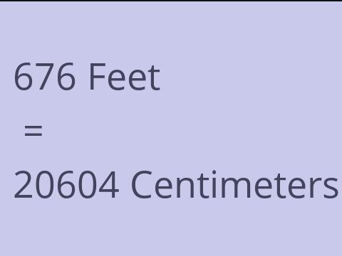 676 FEET TO CM