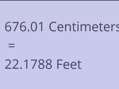 676.01 CM TO FEET