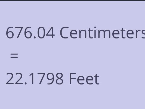 676.04 CM TO FEET