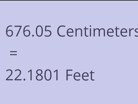 676.05 CM TO FEET