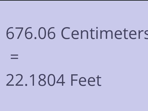 676.06 CM TO FEET