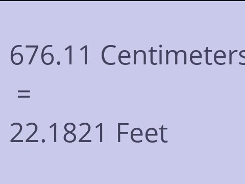 676.11 CM TO FEET