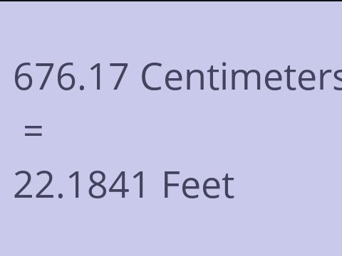 676.17 CM TO FEET