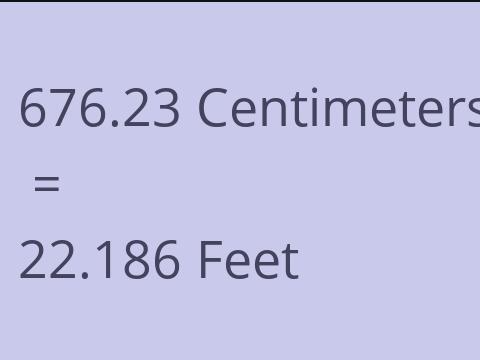 676.23 CM TO FEET