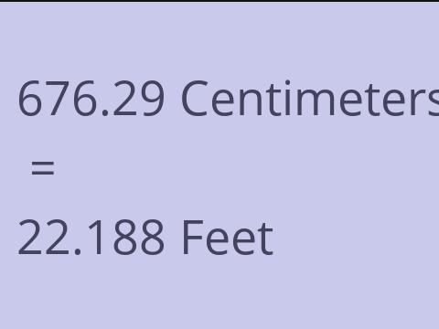 676.29 CM TO FEET