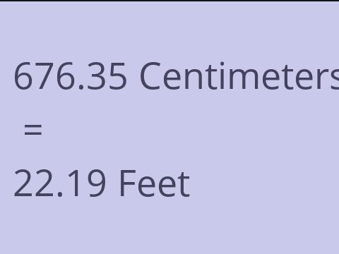 676.35 CM TO FEET