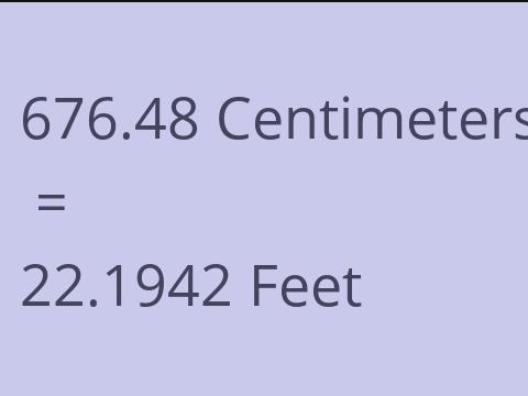 676.48 CM TO FEET