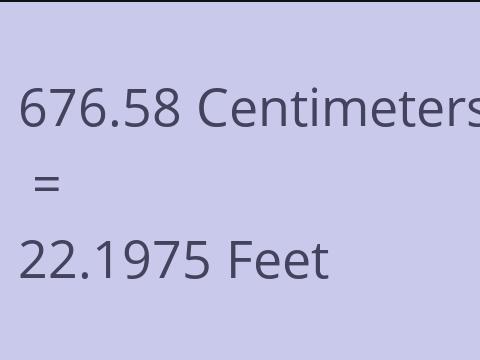 676.58 CM TO FEET