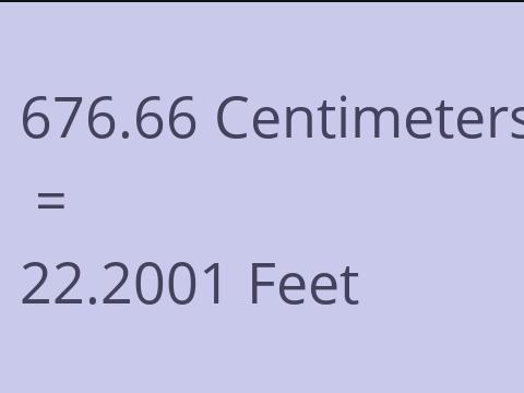 676.66 CM TO FEET