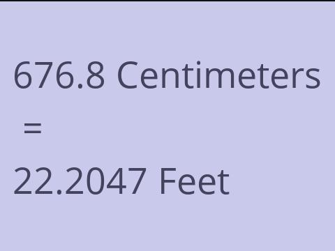 676.8 CM TO FEET