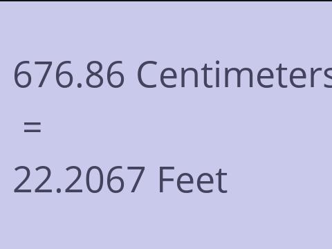 676.86 CM TO FEET