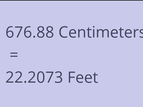 676.88 CM TO FEET