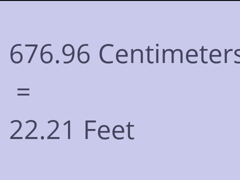 676.96 CM TO FEET