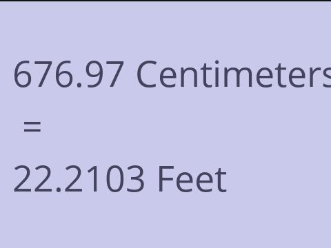 676.97 CM TO FEET