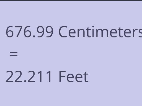 676.99 CM TO FEET