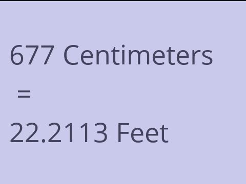 677 CM TO FEET