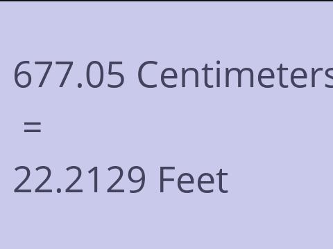 677.05 CM TO FEET