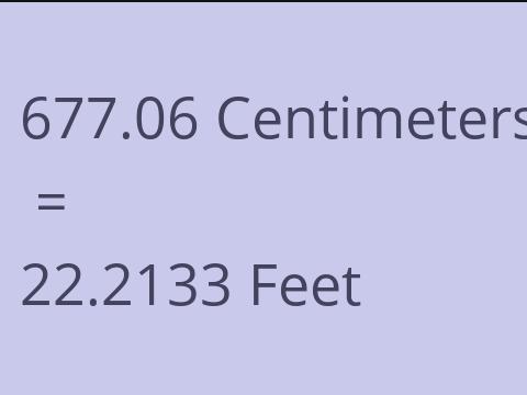 677.06 CM TO FEET