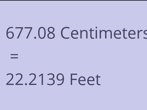 677.08 CM TO FEET