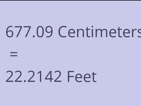 677.09 CM TO FEET