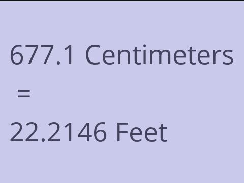 677.1 CM TO FEET