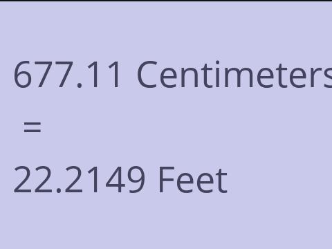 677.11 CM TO FEET