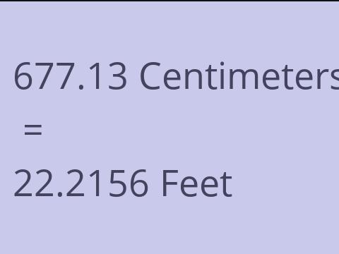 677.13 CM TO FEET