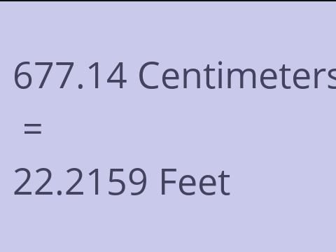 677.14 CM TO FEET