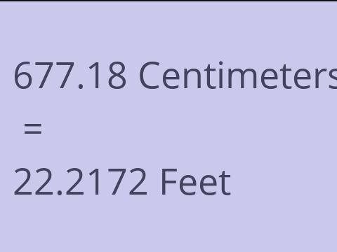 677.18 CM TO FEET