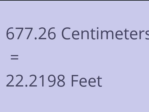 677.26 CM TO FEET