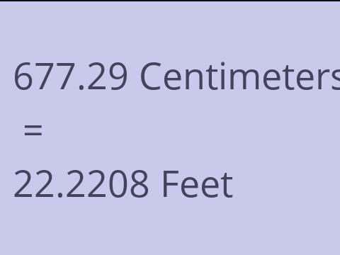 677.29 CM TO FEET