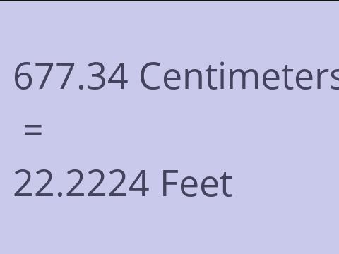 677.34 CM TO FEET