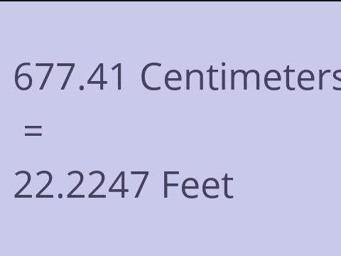 677.41 CM TO FEET